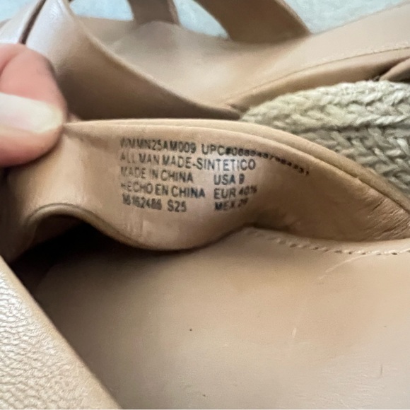 Elegant Tan Wedge Sandals with Ankle Strap - Picture 6 of 6